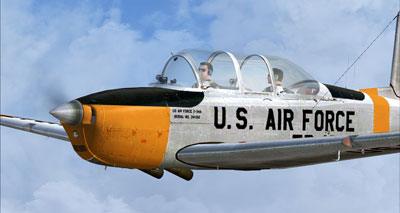 Carenado T-34 Mentor USAF day-glo orange.jpg