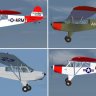 Piper L-18 Super Cub Warbird Skin Set 2.zip
