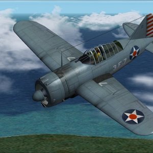 Brewster F2a3 VF 3 USS Saratoga January 1942