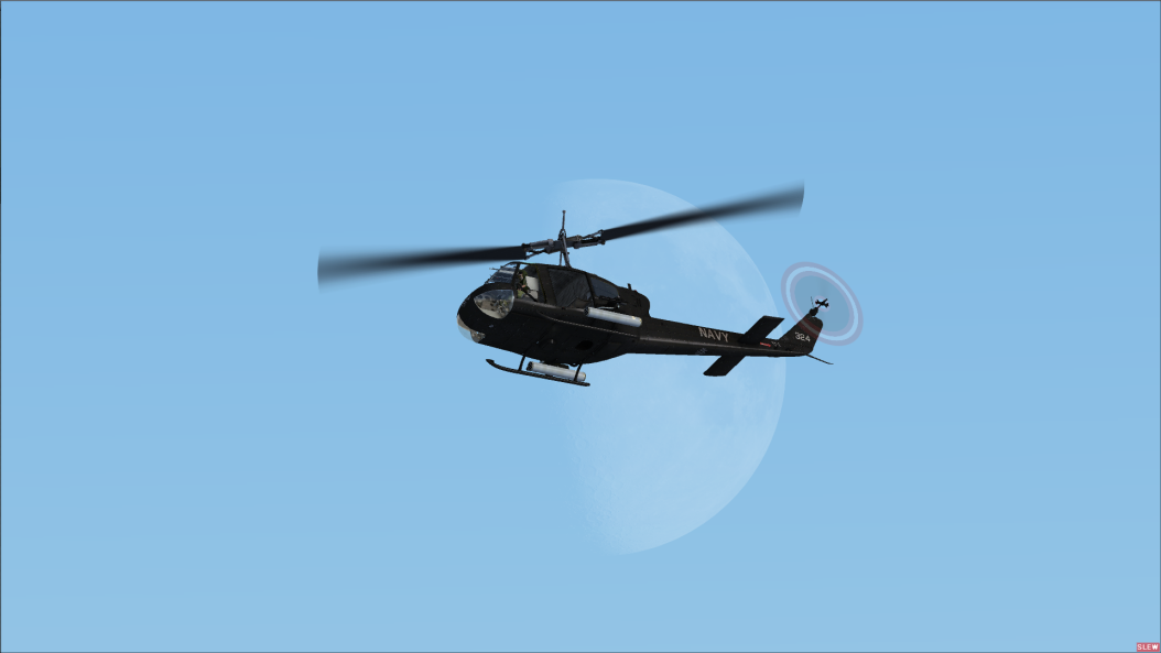 UH-1C from HA(L)-3 (Seawolves) on a patrol of the Mekong river